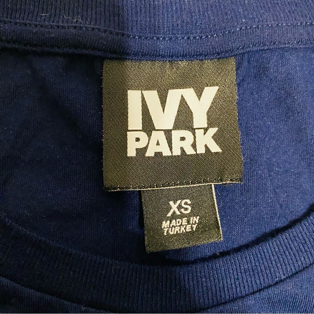 Ivy Park Womens Navy Blue Muscle Tank Size XS Beyoncé Line - Picture 4 of 5
